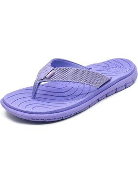 Women's Purple Comfortable Arch Support Yoga Summer Beach Walking Flats Sandals